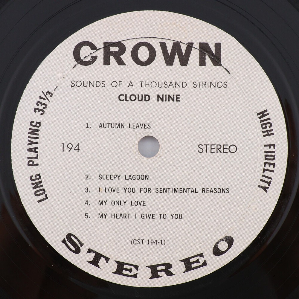 Sounds Of A Thousand Strings – Cloud Nine - 1960 Stereo LP Vinyl Record CST 194 - Picture 9 of 16